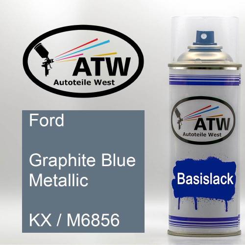 Ford, Graphite Blue Metallic, KX / M6856: 400ml Sprühdose, von ATW Autoteile West.